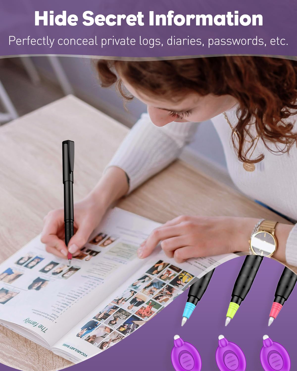 Amazon.com : Uniclife 3 Pcs Invisible Ink Pen with 3 Pcs UV LED